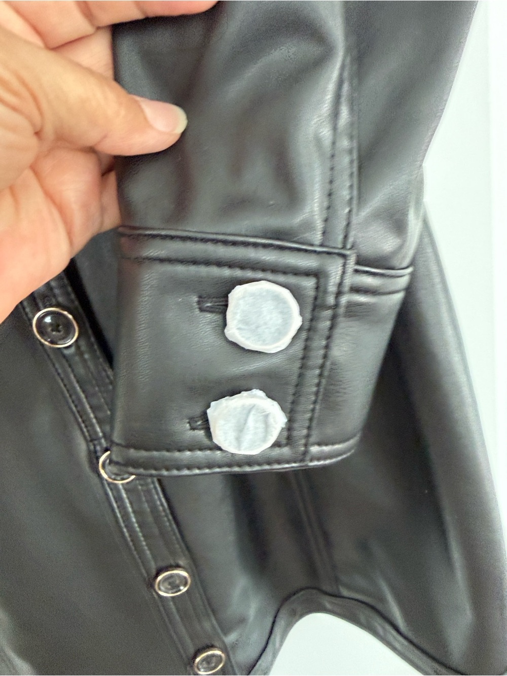 Veronica Beard Black Leather Button-Front Dress 12 NWT - Picture 5 of 9